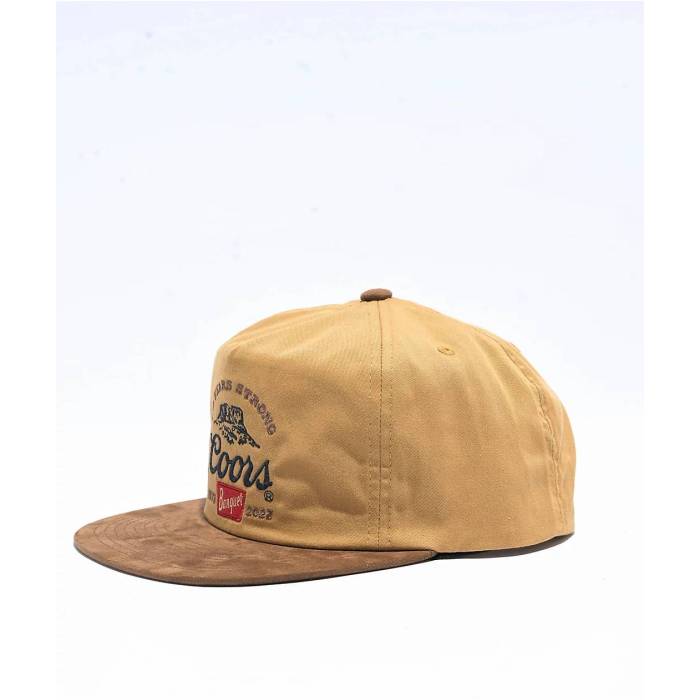 【★百貨店SALE★6/11真夜中2時迄】ブリクス米トン Brixton 【 X Coors 150Th Anniversary Arch Profile Canvas Brown Snapback Hat Men\u0027s Black 】 赤銅色 赤銅色 Snapback スナップバック 御徒面子 メンズ 黒いこと 黒いこと