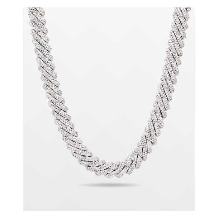 【★百貨店SALE★6/11十二時2時迄】King Ice 【 Diamond Cut 20\" Silver Miami Cuban Link Chain Men\u0027s Silver 】 金剛石 Silver しろがね色・しろがね色 マイアミ キューバ共和国ン メンズ Silver しろがね色・しろがね色"