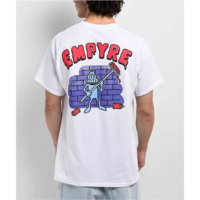 【★百貨店SALE★6/11真夜中2時迄】帝国 Empyre 【 Brick Roller White T-Shirt Men\u0027s White 】 白いこと 白いこと ティーシャツ メンズ 白いこと 白いこと