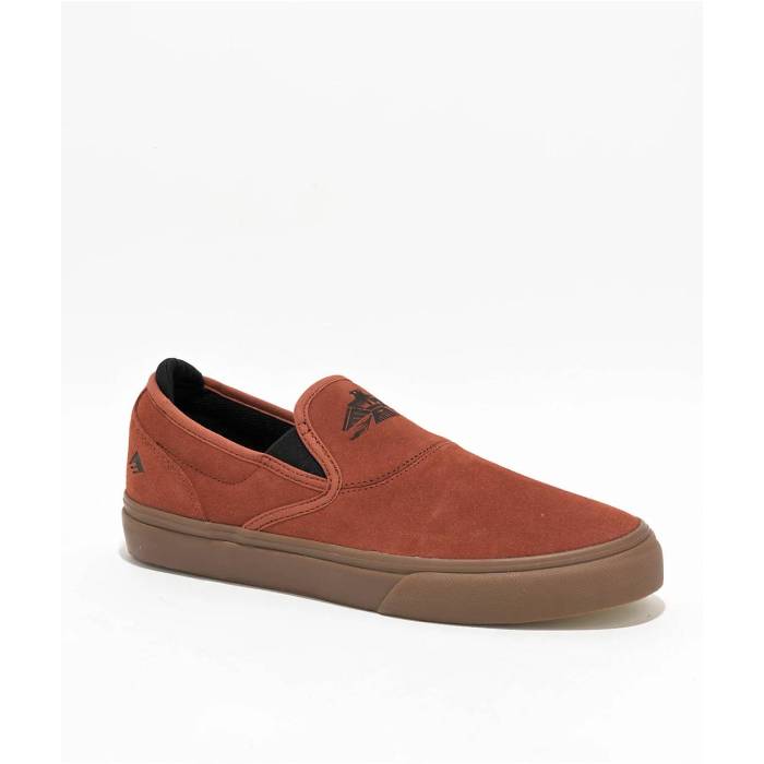 エメリカ Emerica 【 X Jess Mudgett Wino G6 Clay Slip-On Skate Shoes Men\u0027s Rust/Copper 】 slip-on スリッポン Skate 滑る シューズ 運動すること靴 メンズ 銅色 コッパー