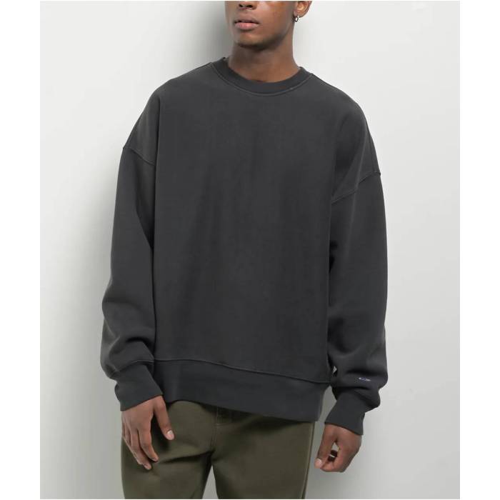 【★百貨店SALE★6/11十二時2時迄】はやりっ児 Champion 【 Reverse Weave Black Wash Crewneck Sweatshirt Men\u0027s Black 】 意趣晴らし 黒いこと 黒いこと 汗水 調教師 メンズ 黒いこと 黒いこと