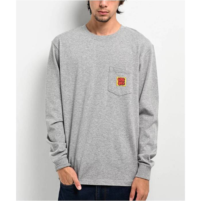 【★百貨店SALE★6/11真夜中2時迄】帝国 Empyre 【 Hammer Time Heather Grey Long Sleeve Pocket T-Shirt Men\u0027s Grey 】 ひと休み heather ギョリュウモドキ 薄墨色 薄墨色 Sleeve 衣袂 ティーシャツ メンズ 薄墨色 薄墨色