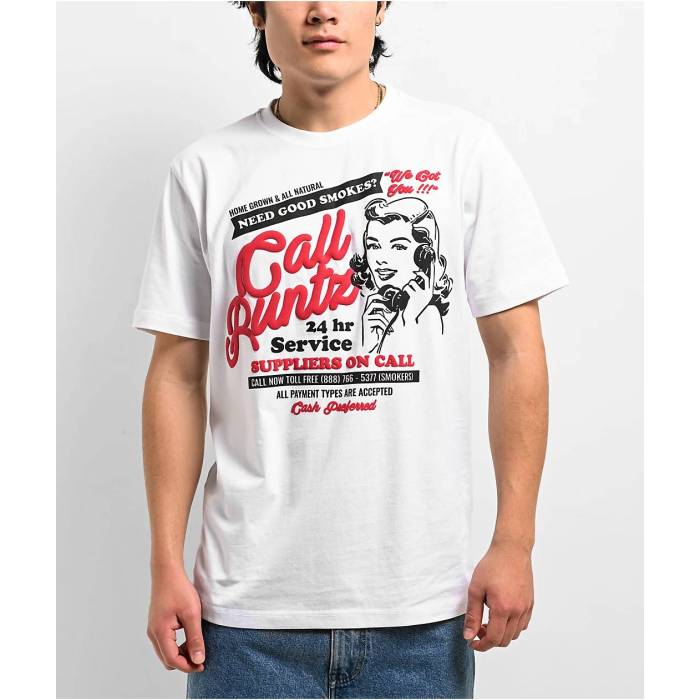 【★百貨店SALE★6/11真夜中2時迄】Runtz 【 On Call White T-Shirt Men\u0027s White 】 白いこと 白いこと ティーシャツ メンズ 白いこと 白いこと