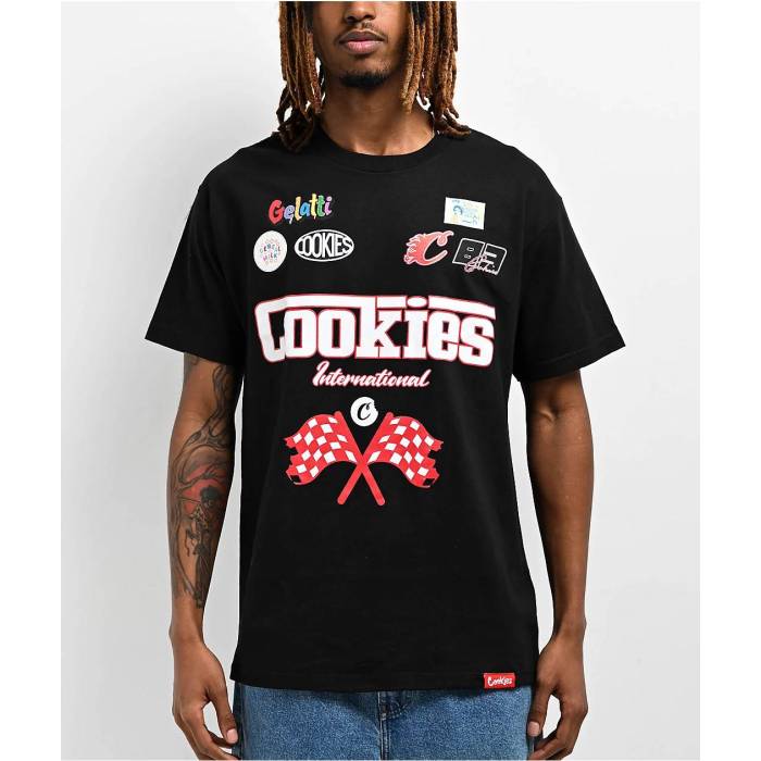 【★百貨店SALE★6/11真夜中2時迄】Cookies Clothing 【 Cookies Enzo Black T-Shirt Men\u0027s Black 】 黒いこと 黒いこと ティーシャツ メンズ 黒いこと 黒いこと