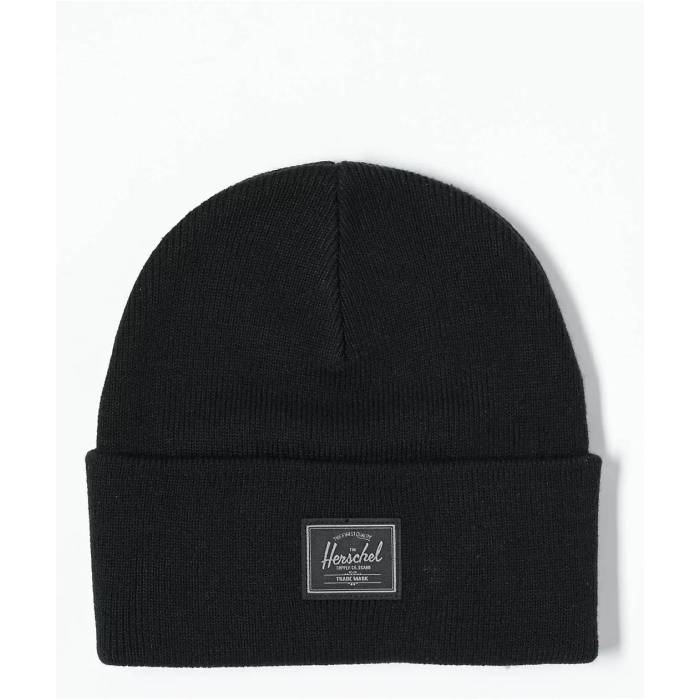 Herschel Supply 【 Co. Elmer Tonal Black Beanie Men's Black 】 黒色 ブラック キャップ 帽子 メンズ 黒色 ブラック