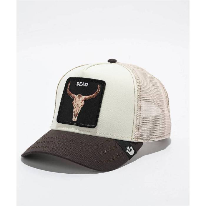 【★百貨店SALE★6/11真夜中2時迄】Goorin Bros. 【 Goorin The Dead Skull Brown Tri-Tone Trucker Hat Men\u0027s Beige 】 赤銅色 赤銅色 トラッカー メンズ ベージュ