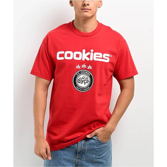 【★百貨店SALE★6/11真夜中2時迄】Cookies Clothing 【 Cookies Hooliganism Red T-Shirt Men\u0027s Red 】 Red 赤・赤いこと ティーシャツ メンズ Red 赤・赤いこと