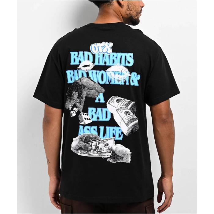 Otx Boyz 【 Bad Habits 2 Black T-Shirt Men's Black 】 黒色 ブラック Tシャツ メンズ 黒色 ブラック