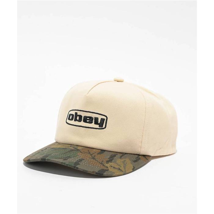 【★百貨店SALE★6/11真夜中2時迄】オベイ Obey 【 Rankin Natural \u0026 Camo Snapback Hat Men\u0027s Black 】 自然的 合鴨柄 Snapback スナップバック 御徒面子 メンズ 黒いこと 黒いこと