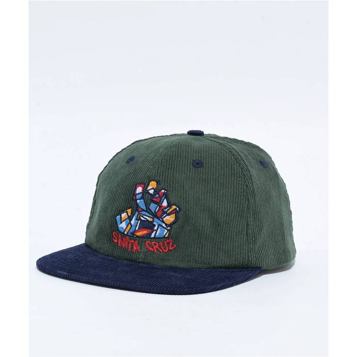 サンタクルーズ スケート Santa Cruz Skate 【 Santa Cruz Scratched Corduroy Green & Navy Snapback Hat Men's Green 】 コーデュロイ green 緑・グリーン 紺色 ネイビー Snapback スナップバック バッグ メンズ green 緑・|スニケス