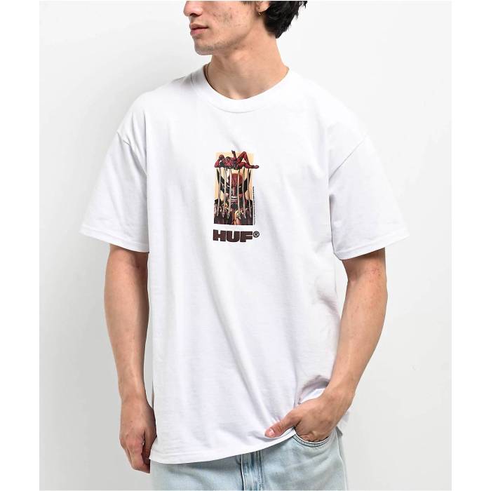 ハフ Huf 【 X Deadpool Teammates White T-Shirt Men\u0027s White 】 白いこと 白いこと プルオーバー メンズ 白いこと 白いこと