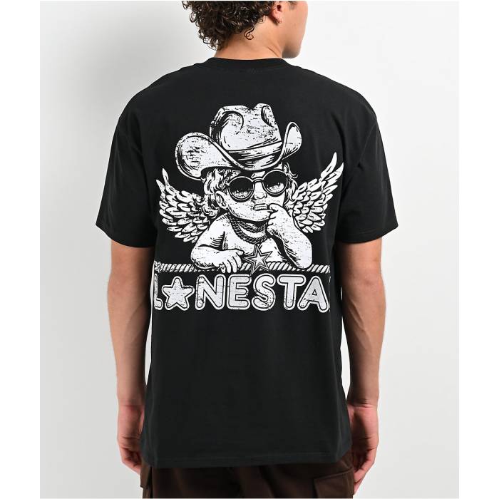 【★百貨店SALE★6/11真夜中2時迄】Lonestar 【 By That Mexican Ot Star Wings Black T-Shirt Men\u0027s Black 】 黒いこと 黒いこと ティーシャツ メンズ 黒いこと 黒いこと