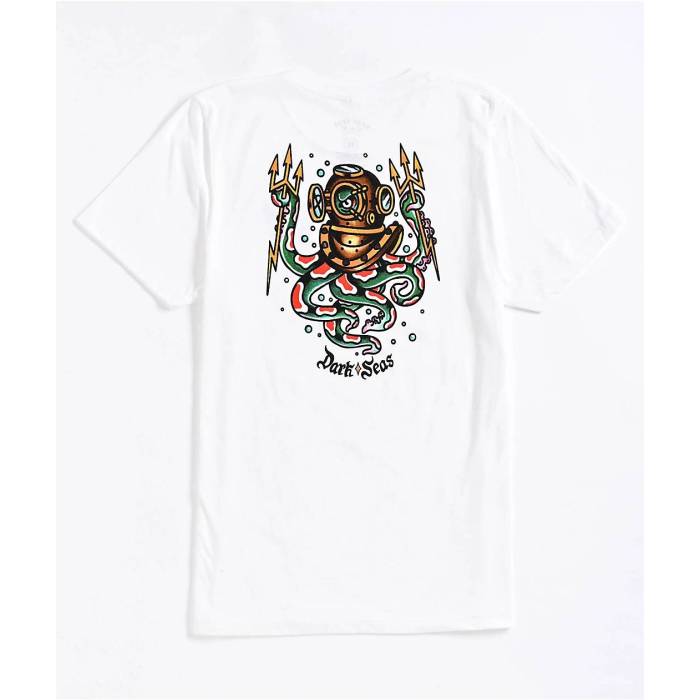 【★百貨店SALE★6/11真夜中2時迄】Dark Seas 【 Kids Man At Arms White T-Shirt Kids\u0027 White 】 白いこと 白いこと ティーシャツ 白いこと 白いこと
