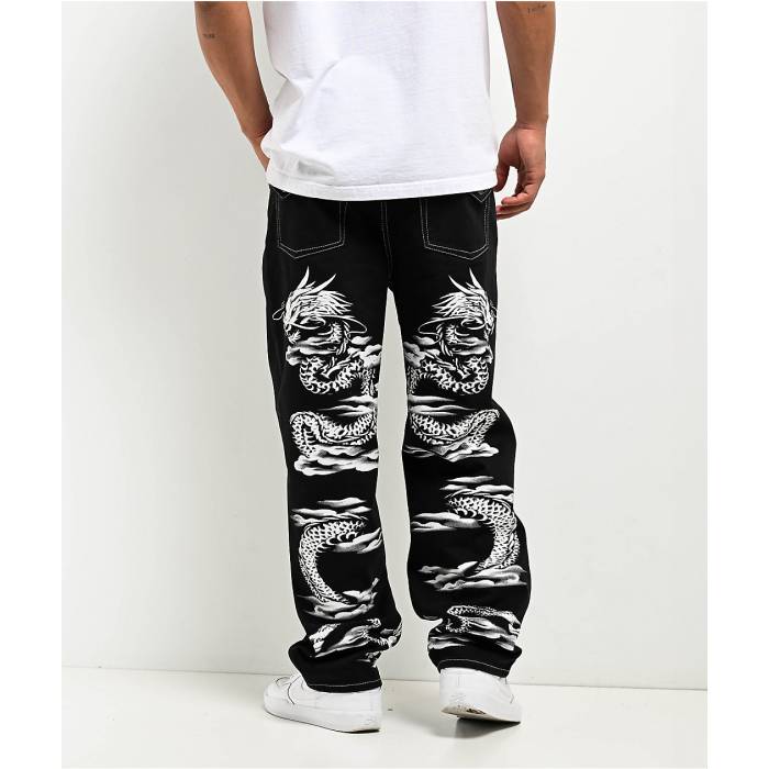 Ninth Hall 【 Ambush Dragon Black Baggy Denim Jeans Men's Black 】 ドラゴン 黒色 ブラック デニム ジーンズ メンズ 黒色 ブラック
