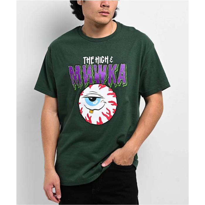 The High \u0026 Mighty 【 X Mishka Stoney Baloney Green T-Shirt Men\u0027s Green 】 ミ牡鹿 green 緑・緑であること プルオーバー メンズ green 緑・緑であること