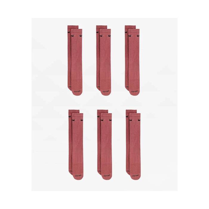 ナイキ Nike 【 Womens Everyday Plus Cushioned Mauve 6 Pack Crew Socks Women's Multicolor 】 レディース クルー ソックス・靴下 レディース