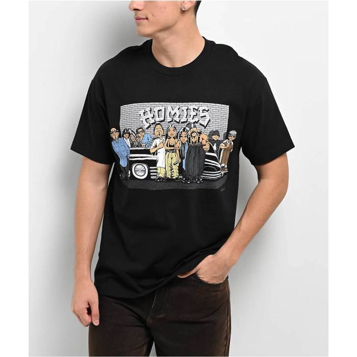 Dga 【 Homies Wall Black T-Shirt Men's Black 】 黒色 ブラック Tシャツ メンズ 黒色 ブラック