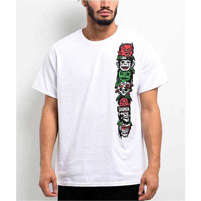 【★百貨店SALE★6/11真夜中2時迄】Sk8Mafia 【 Below Average White T-Shirt Men\u0027s White 】 白いこと 白いこと ティーシャツ メンズ 白いこと 白いこと