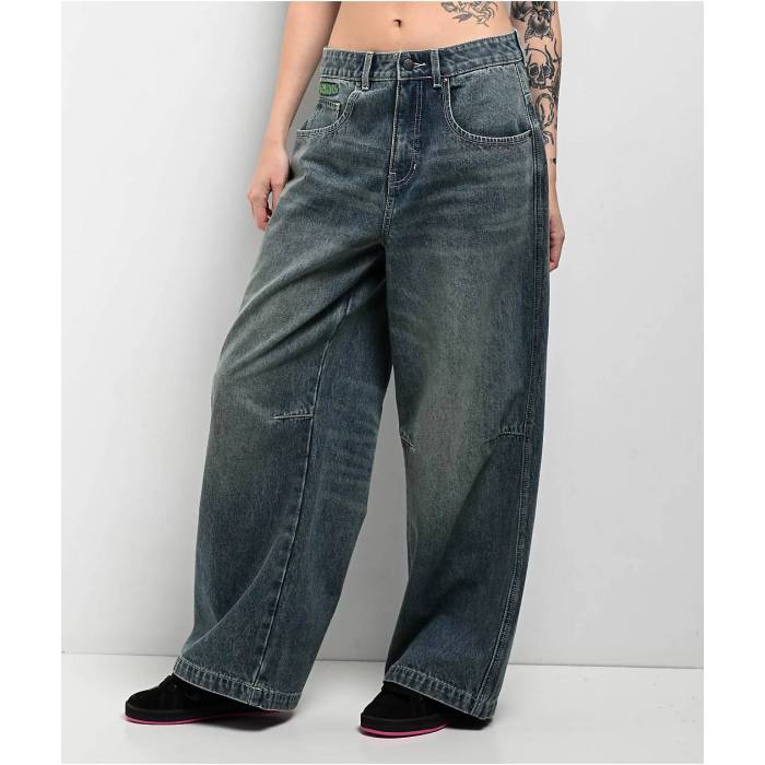 エンパイア Empyre 【 Engine Extent Wide Leg Blue Wash Jeans Women's Medium Blue 】 青色 ブルー ジーンズ レディース 青色 ブルー｜スニケス