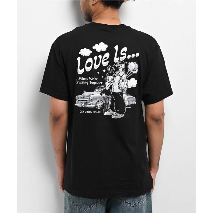 DGK Dgk 【 Love Is... Black T-Shirt Men Black 】 黒色 ブラック Tシャツ メンズ 黒色 ブラック