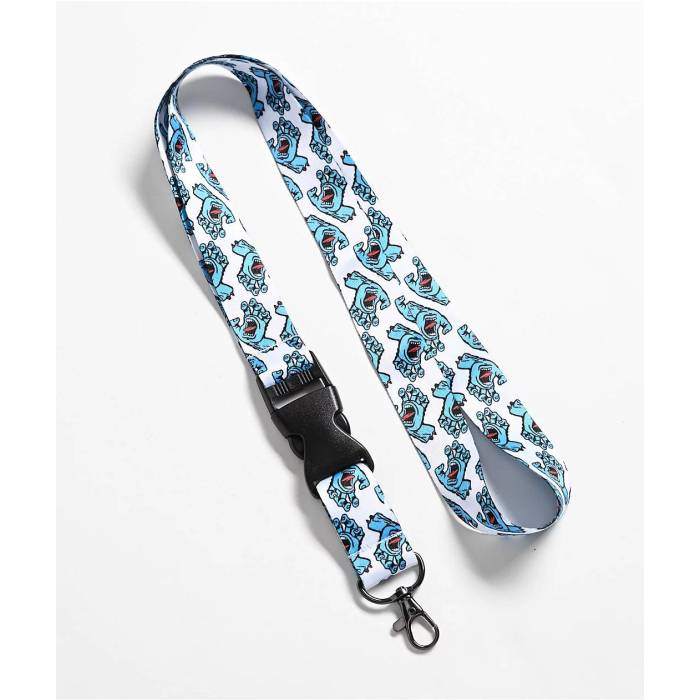 【★百貨店SALE★6/11真夜中2時迄】サンタ船路 滑る Santa Cruz Skate 【 Santa Cruz Screaming Hand White Lanyard Men\u0027s White 】 白いこと 白いこと メンズ 白いこと 白いこと
