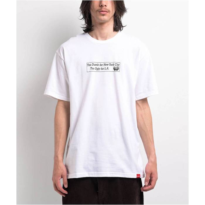 【★百貨店SALE★6/11真夜中2時迄】Chocolate Skateboards 【 Chocolate X Waylon Jennings Too Dumb White T-Shirt Men\u0027s White 】 防波堤 白いこと 白いこと ティーシャツ メンズ 白いこと 白いこと