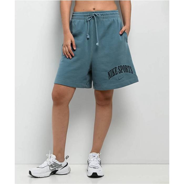 ナイキ Nike 【 Sportswear Phoenix Fleece Smokey Blue French Terry Sweat Shorts Women's Blue 】 フェニックス フリース 青色 ブルー Sweat スウェット ショーツ レディース 青色 ブルー