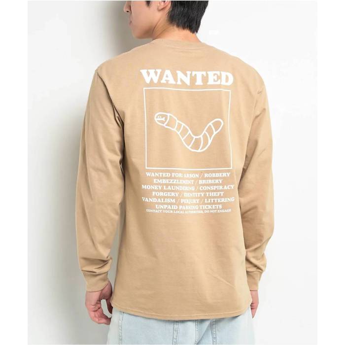 A.lab 【 Wanted Worm Sand Long Sleeve T-Shirt Men\u0027s Beige 】 砂色・真砂 Sleeve 捩り プルオーバー メンズ ベージュ