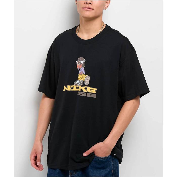 ナイキ Nike 【 Sb Dunk Dog Black T-Shirt Men's Black 】 エスビー ダンク 黒色 ブラック Tシャツ メンズ 黒色 ブラック