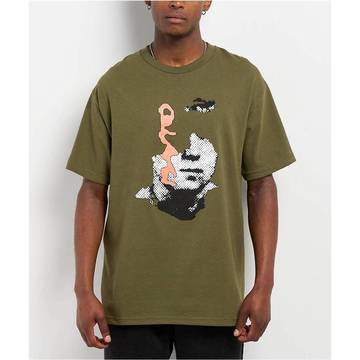 Quasi 【 Edger Military Green T-Shirt Men\u0027s Green 】 green 緑・緑であること プルオーバー メンズ green 緑・緑であること