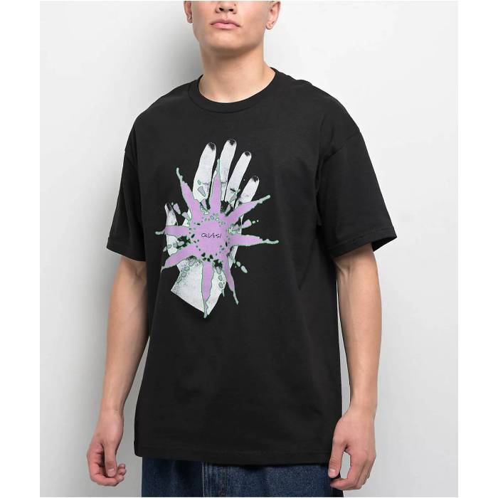Quasi 【 Handsfree Black T-Shirt Men\u0027s Black 】 黒いこと 黒いこと プルオーバー メンズ 黒いこと 黒いこと