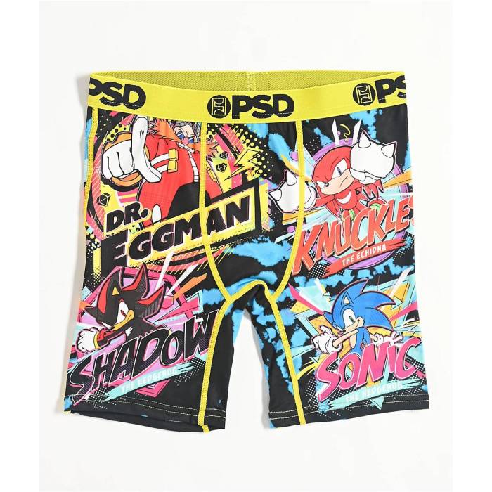 ピーエスディーアンダーウェア Psd Underwear 【 Psd X Sonic The Hedgehog Kids Speed Boxer Briefs Kids' Multicolor 】 Speed スピード キッズ ベビー マタニティ キッズファッション インナー 下着 ボクサーパンツ画像