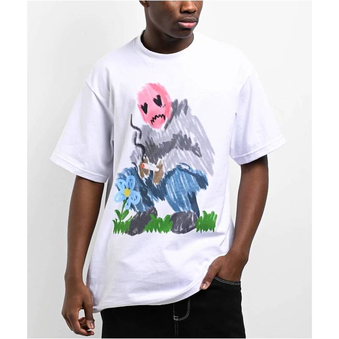 Sorry Mom 【 Sad Smoker White T-Shirt Men's White 】 Smoker スモーカー 白色 ホワイト Tシャツ メンズ 白色 ホワイト|スニケス