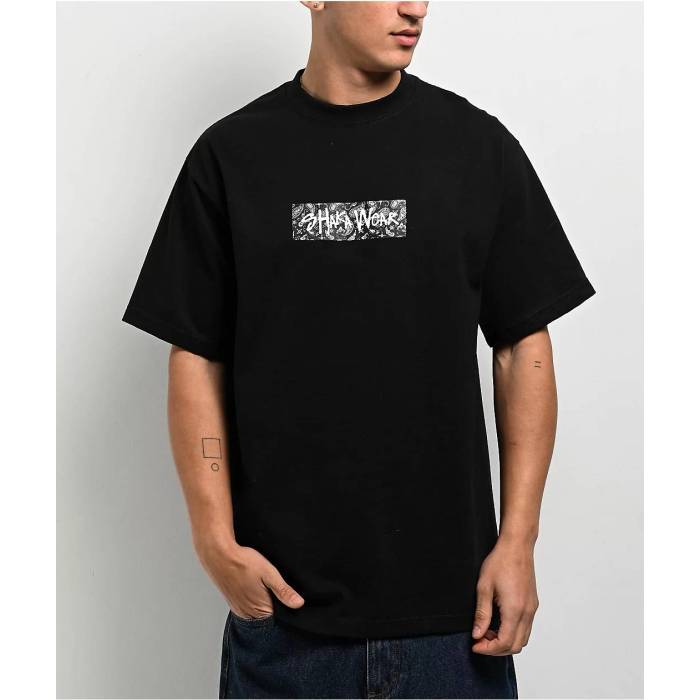 【★百貨店SALE★6/11十二時2時迄】Shaka Wear 【 Paisley Heavyweight Black T-Shirt Men\u0027s Black 】 黒いこと 黒いこと プルオーバー メンズ 黒いこと 黒いこと