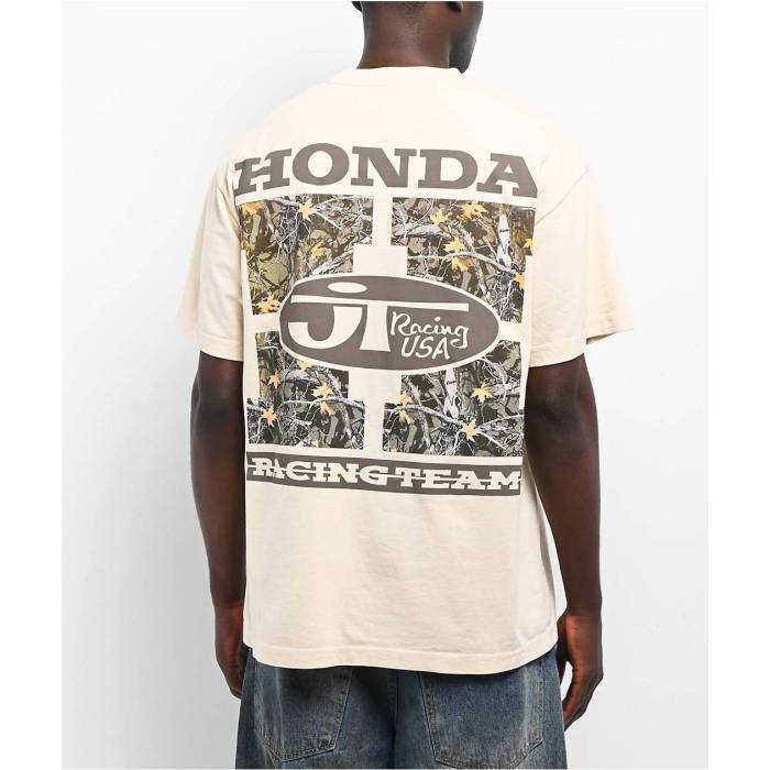 【★百貨店SALE★6/11十二時2時迄】Jt Racing 【 X Honda Kyle Cream T-Shirt Men\u0027s White 】 皮膚軟化剤 プルオーバー メンズ 白いこと 白いこと