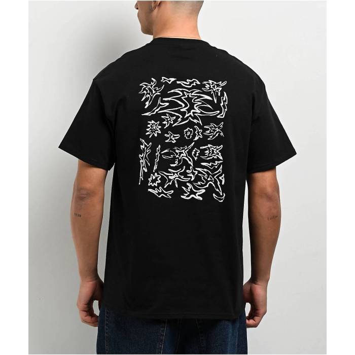 Poetic Collective 【 Poeticcollective Scrawl Black T-Shirt Men\u0027s Black 】 黒いこと 黒いこと プルオーバー メンズ 黒いこと 黒いこと