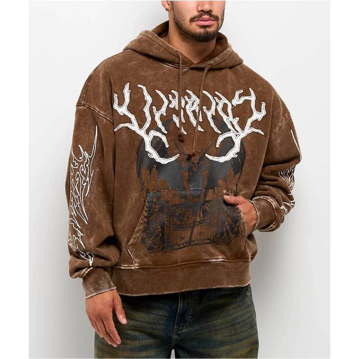 Vitriol 【 Thunder Brown Wash Hoodie Men Brown 】 サンダー 茶色 ブラウン フーディー パーカー メンズ 茶色 ブラウン