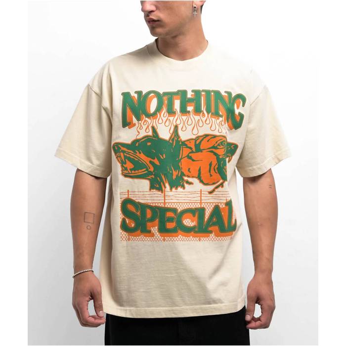 【★百貨店SALE★6/11真夜中2時迄】Nothing Special 【 Guard Dogs Natural T-Shirt Men\u0027s Natural 】 自然的 ティーシャツ メンズ 自然的
