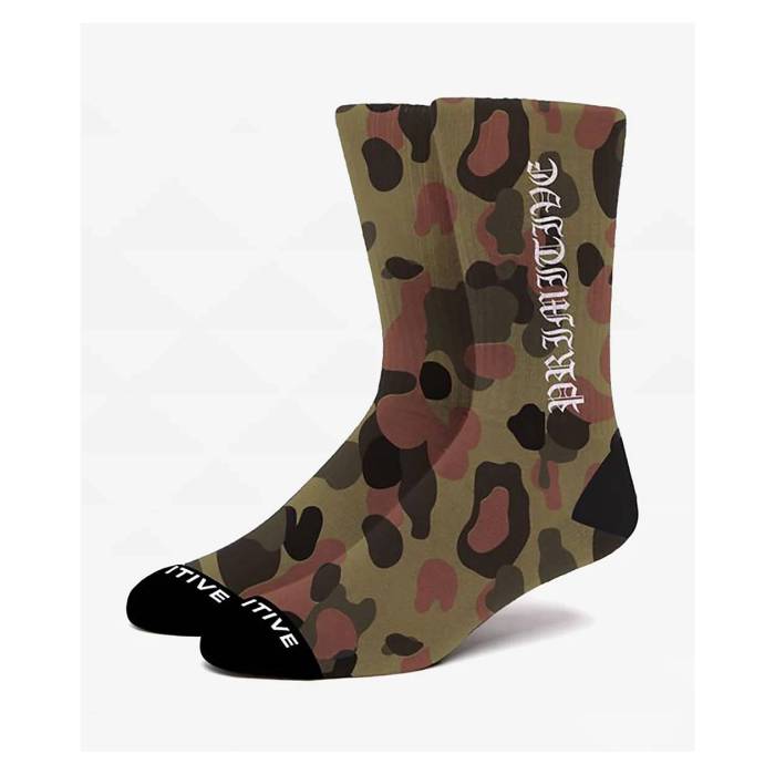 プリミティブ Primitive 【 Rider Camo Crew Socks Men's Dark Green 】 カモ柄 クルー ソックス・靴下 メンズ green 緑・グリーン