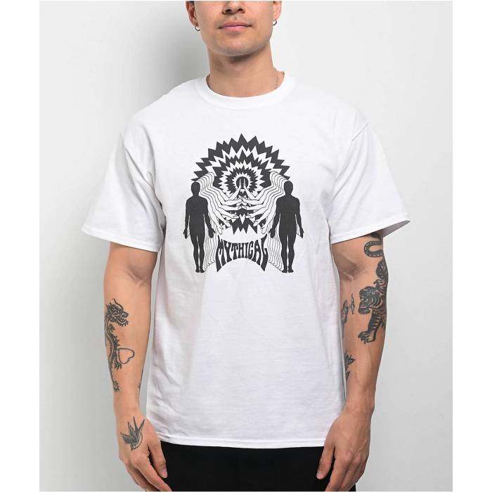 Mythical 【 Connectivity White T-Shirt Men\u0027s White 】 白いこと 白いこと プルオーバー メンズ 白いこと 白いこと