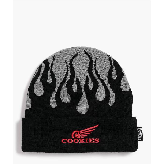Cookies Clothing 【 Cookies Baja Motocross Black & Grey Beanie Men's Black 】 黒色 ブラック 灰色 グレー キャップ 帽子 メンズ 黒色 ブラック