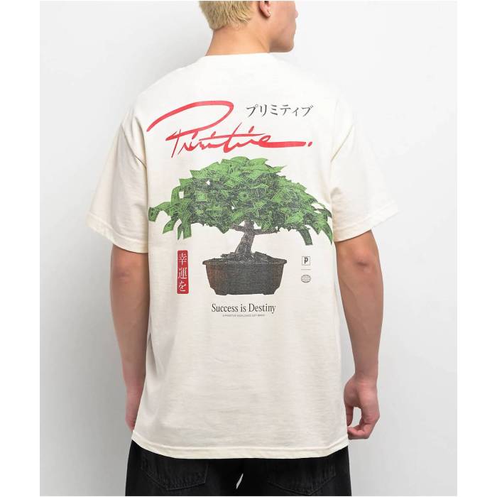 プリミティブ Primitive 【 Money Tree Cream T-Shirt Men's Natural 】 クリーム Tシャツ メンズ ナチュラル