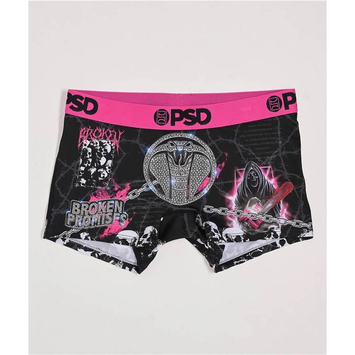 【★百貨店SALE★6/11真夜中2時迄】ピーエスディーアンダーウェア Psd Underwear 【 Psd X Broken Promises Chainsaw Boyshort Underwear Women\u0027s Bright Pink 】 アンダー御召しもの 下着類 レディース pink さくら色
