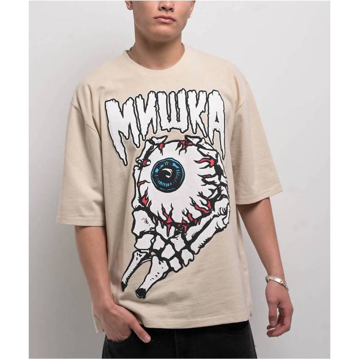 【★百貨店SALE★6/11真夜中2時迄】ミ牡鹿 Mishka 【 Skeleton Natural T-Shirt Men\u0027s Natural 】 自然的 ティーシャツ メンズ 自然的