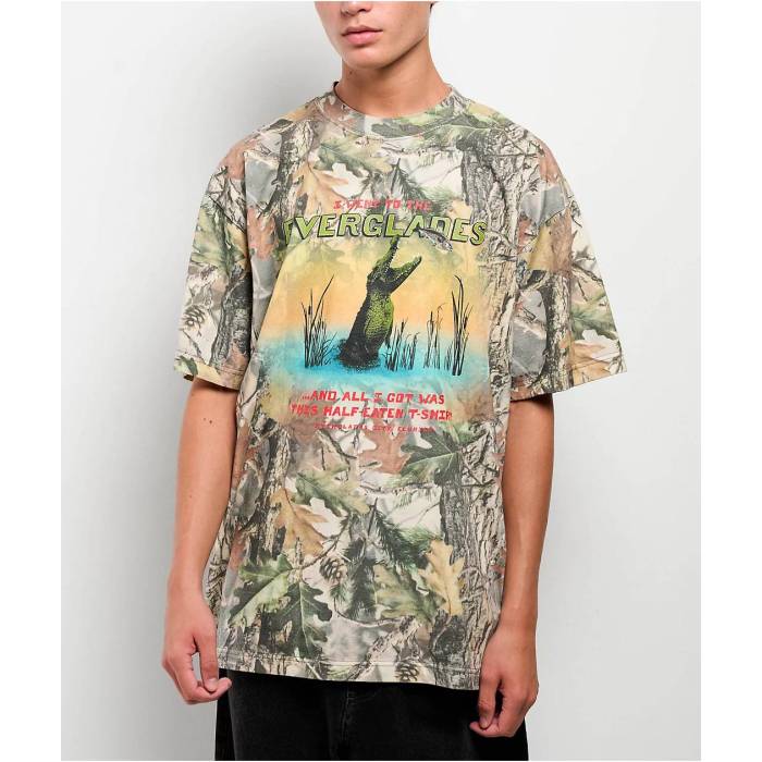 Dravus 【 Everglades Camo T-Shirt Men\u0027s Green 】 家鴨柄 プルオーバー メンズ green 緑・緑であること