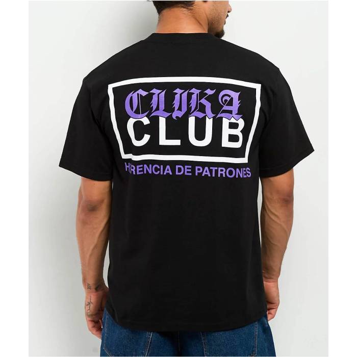 【★百貨店SALE★6/11真夜中2時迄】Clika By Herencia De Patrones 【 X Pro Club Heavyweight Black T-Shirt Men\u0027s Black 】 労働者階級 野球クラブ 黒いこと 黒いこと ティーシャツ メンズ 黒いこと 黒いこと