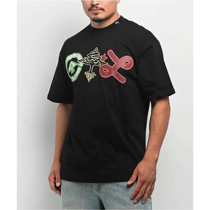 Lrg 【 Rasta Black T-Shirt Men's Black 】 黒色 ブラック Tシャツ メンズ 黒色 ブラック