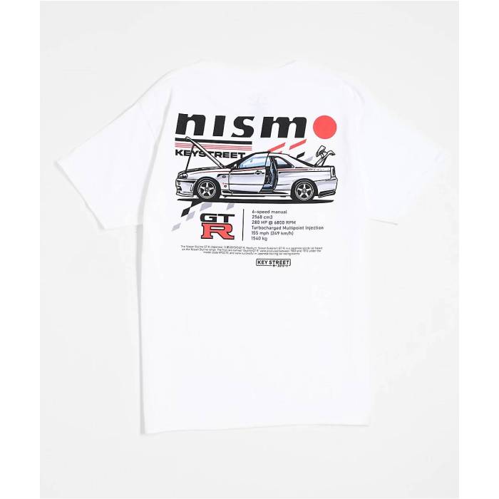Key Street 【 X Nismo Kids Gtr White T-Shirt Kids\u0027 White 】 白いこと 白いこと プルオーバー 白いこと 白いこと