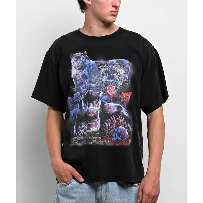 Lurking Class By Sketchy Tank 【 Panther Vintage Black T-Shirt Men\u0027s Black 】 vintage ビンテージ・ヴィンテージ 黒いこと 黒いこと プルオーバー メンズ 黒いこと 黒いこと