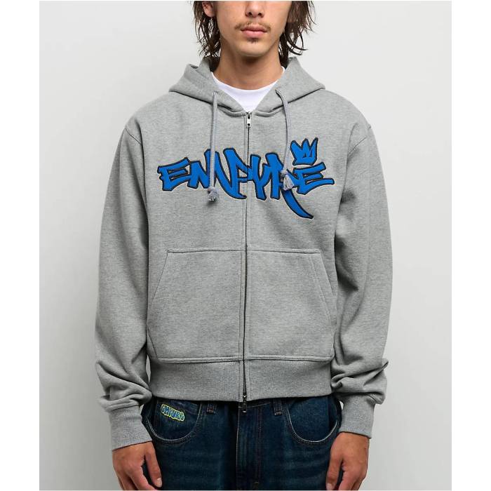 【★百貨店SALE★6/11十二時2時迄】帝国 Empyre 【 Crown Grey Zip Hoodie Men\u0027s Medium Grey 】 薄墨色 薄墨色 フーディー パーカー メンズ 薄墨色 薄墨色